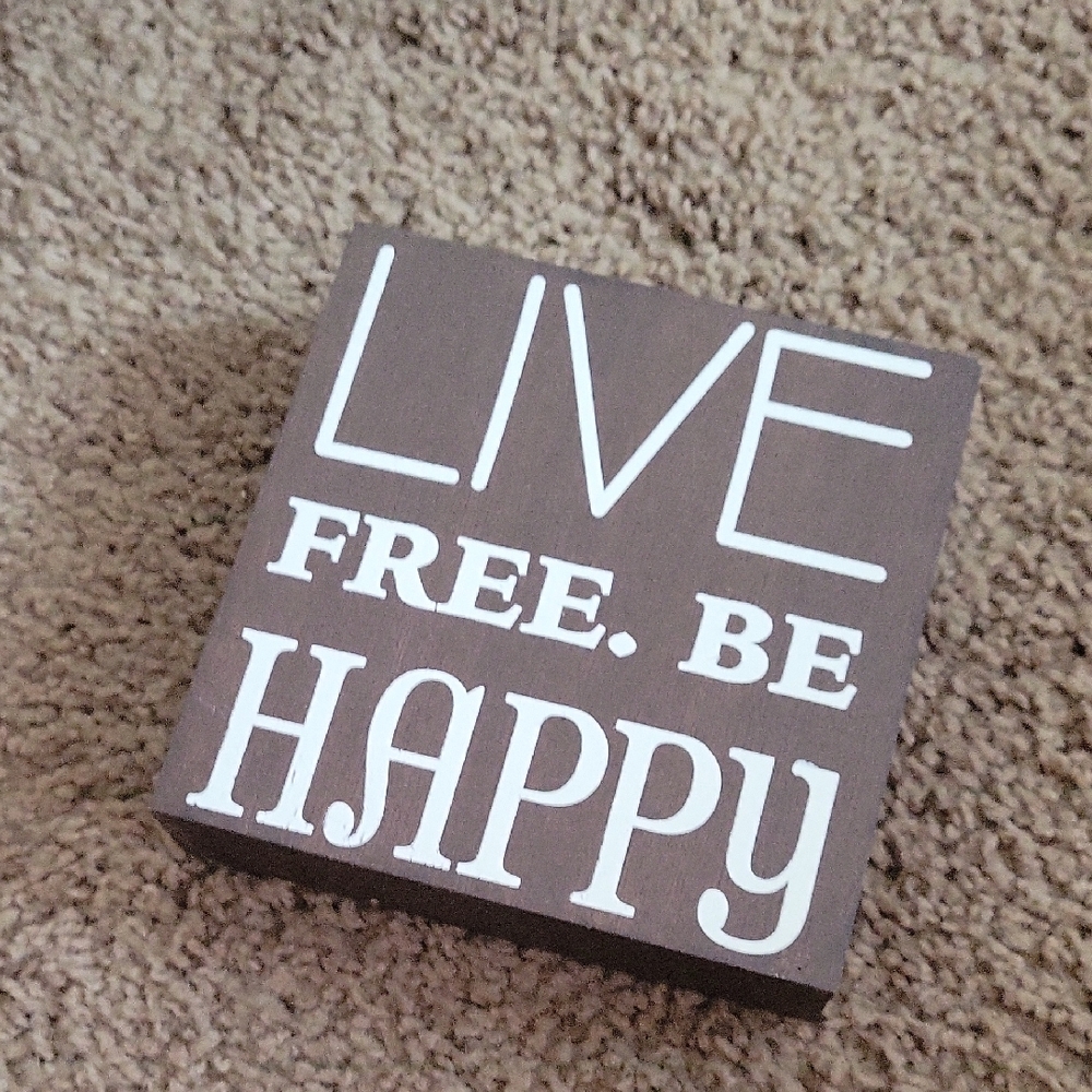 4/$20 Brown Inspirational Quote Block